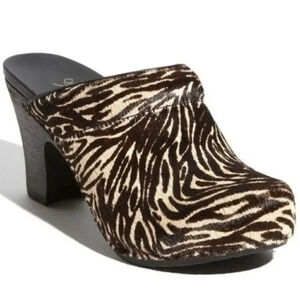 Dansko Rae Clog Zebra Striped Calf Hair